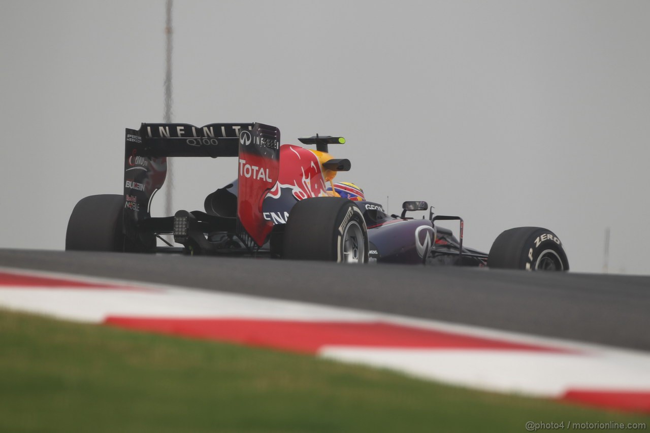 GP INDIA, 25.10.2013- Prove Libere 2: Mark Webber (AUS) Red Bull Racing RB9 