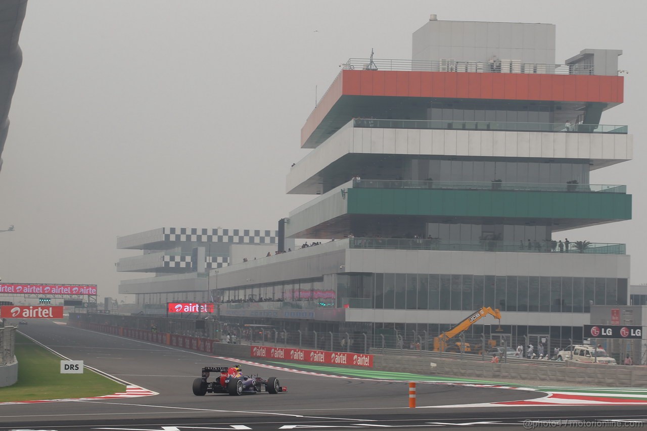 GP INDIA, 25.10.2013- Prove Libere 2: Mark Webber (AUS) Red Bull Racing RB9 