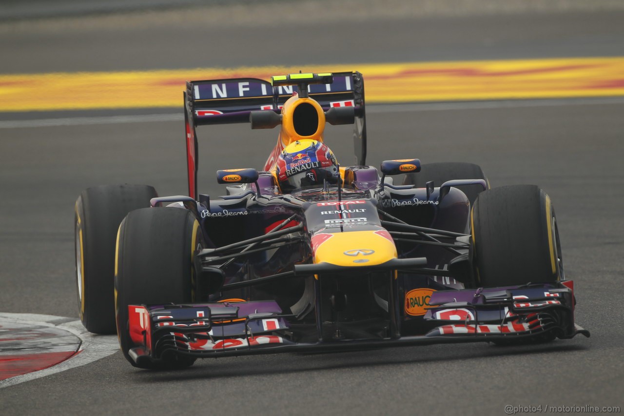 GP INDIA, 25.10.2013- Prove Libere 2: Mark Webber (AUS) Red Bull Racing RB9 