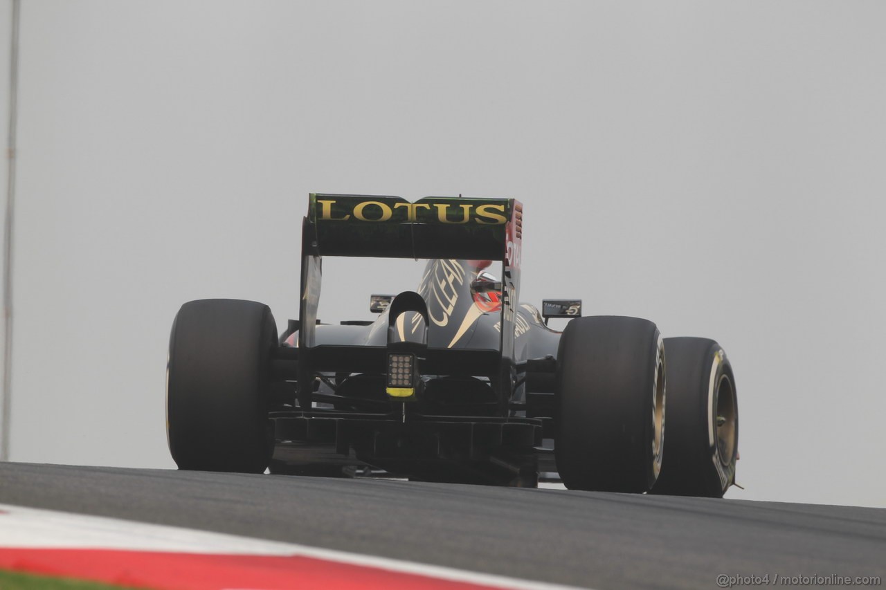 GP INDIA, 25.10.2013- Prove Libere 2: Kimi Raikkonen (FIN) Lotus F1 Team E21 