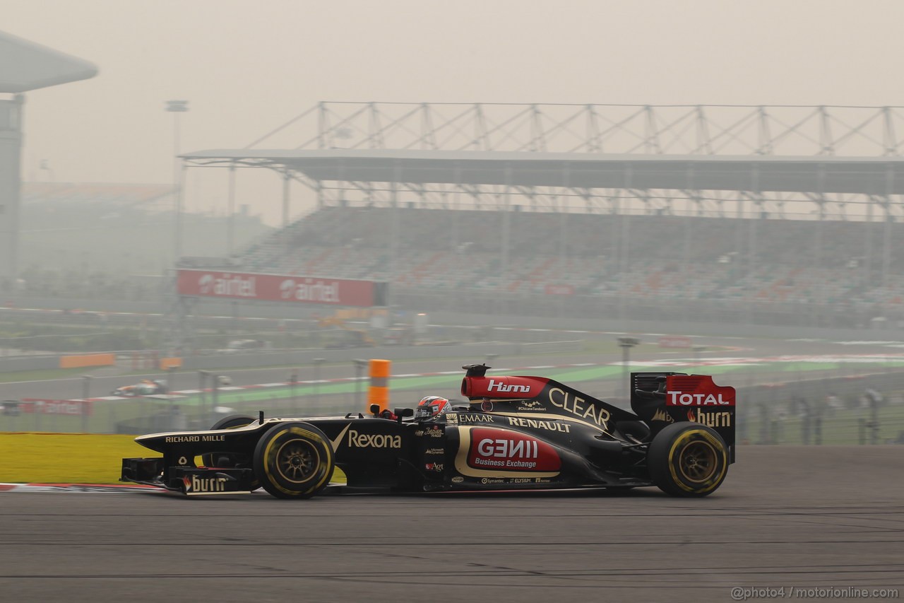GP INDIA, 25.10.2013- Prove Libere 2: Kimi Raikkonen (FIN) Lotus F1 Team E21 