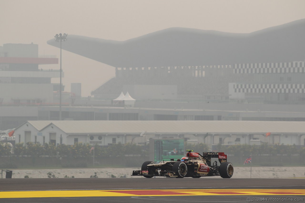 GP INDIA, 25.10.2013- Prove Libere 2: Romain Grosjean (FRA) Lotus F1 Team E21 