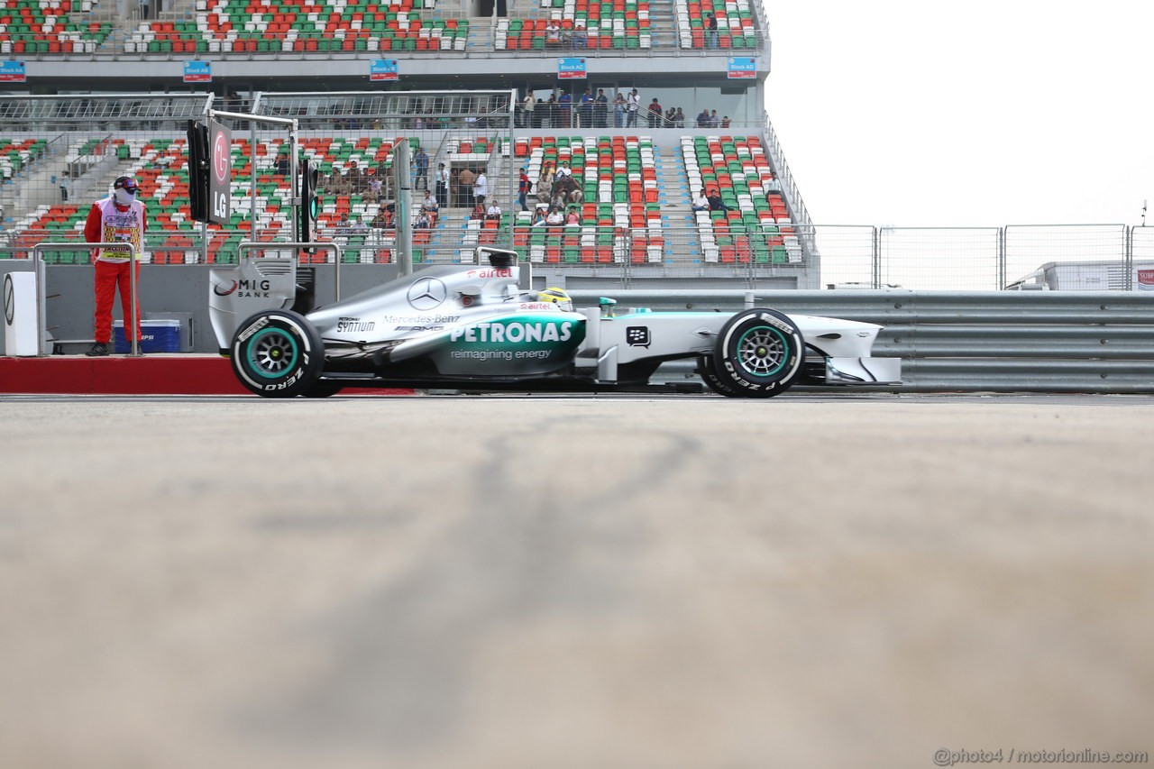 GP INDIA, 25.10.2013- Prove Libere 2: Nico Rosberg (GER) Mercedes AMG F1 W04 