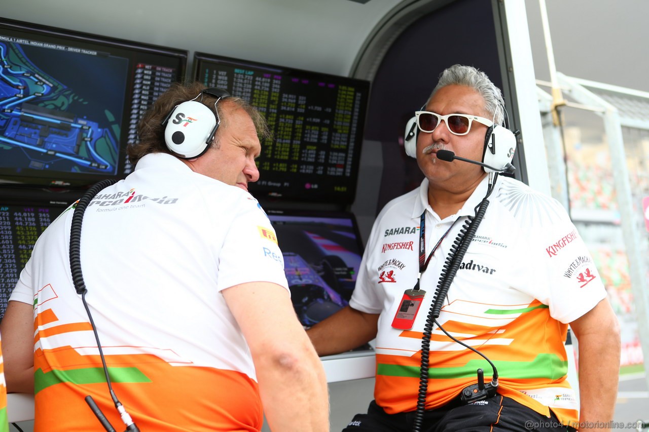 GP INDIA, 25.10.2013- Prove Libere 2: Vijay Mallya (IND) Sahara Force India F1 Team Owner 