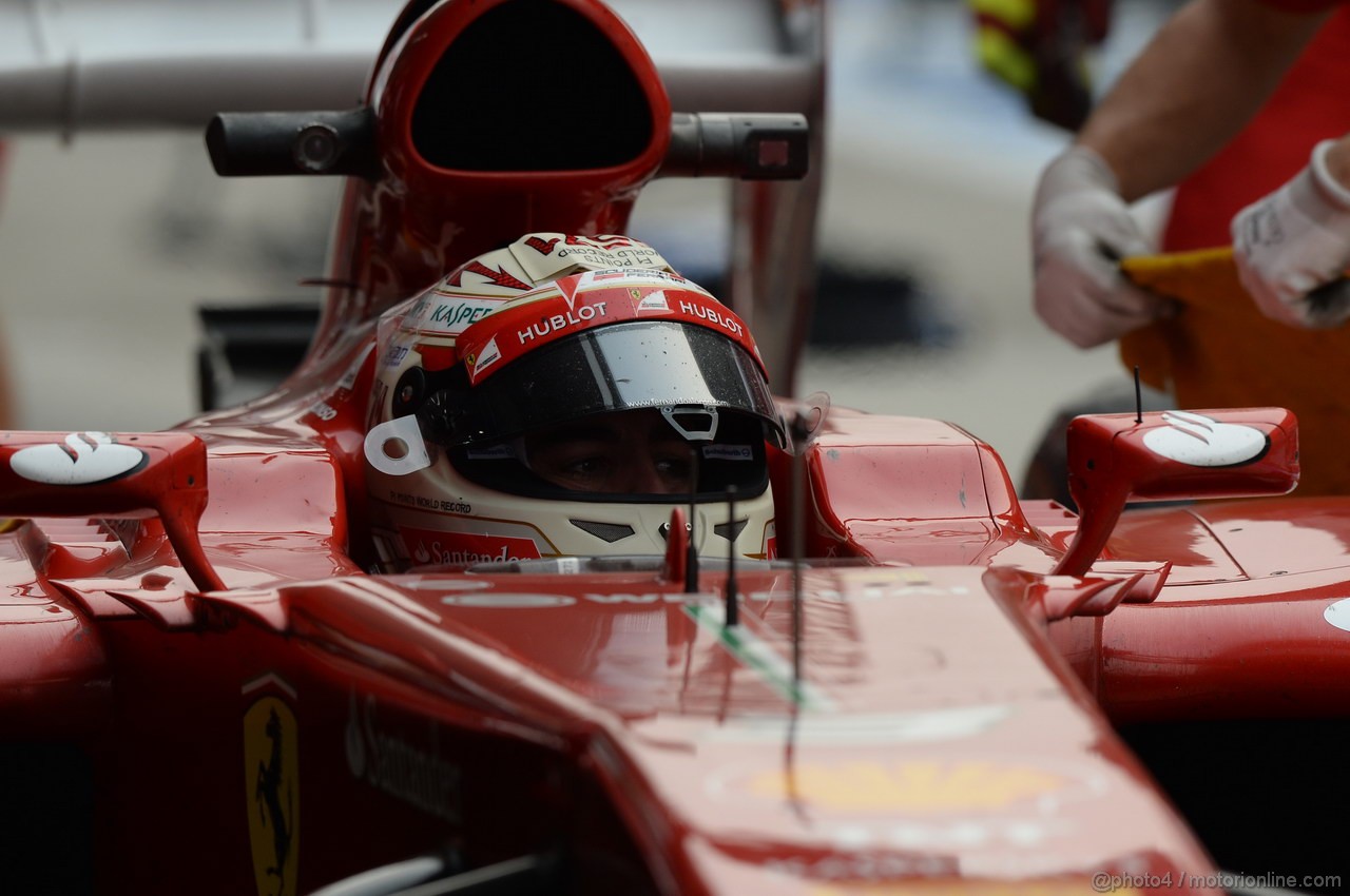 GP INDIA, 25.10.2013- Prove Libere 2: Fernando Alonso (ESP) Ferrari F138 