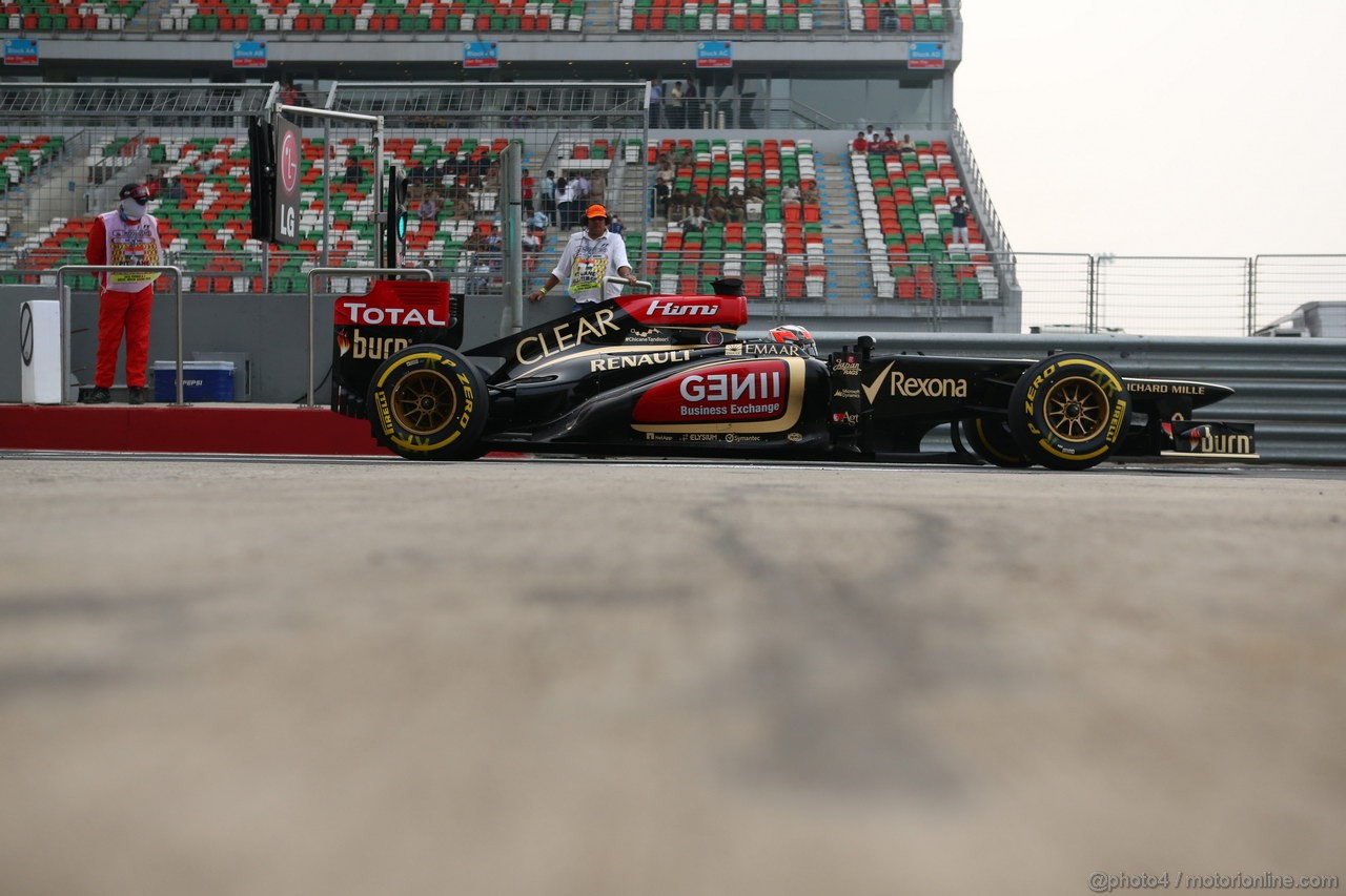 GP INDIA, 25.10.2013- Prove Libere 2: Kimi Raikkonen (FIN) Lotus F1 Team E21 