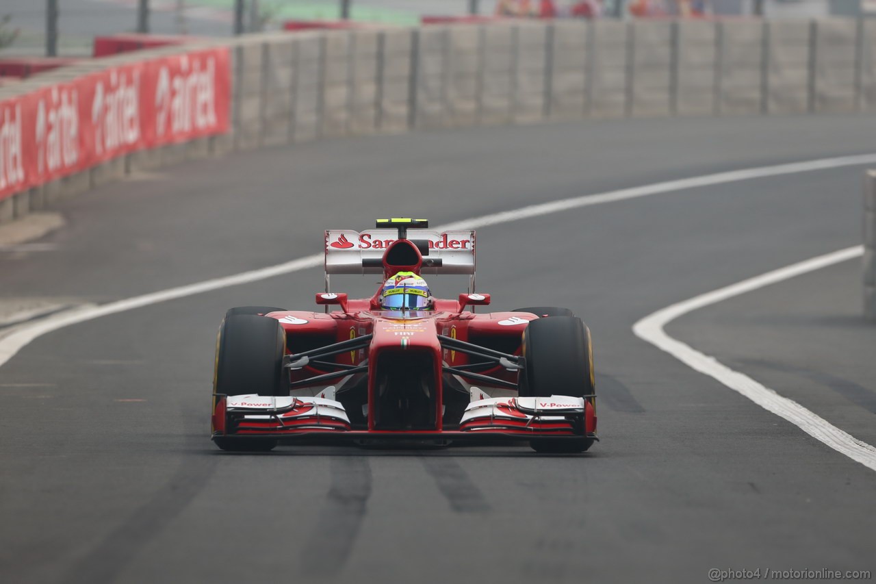 GP INDIA, 25.10.2013- Prove Libere 2: Felipe Massa (BRA) Ferrari F138 
