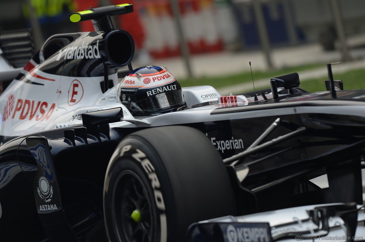 GP INDIA, 25.10.2013- Prove Libere 2: Valtteri Bottas (FIN), Williams F1 Team FW35 