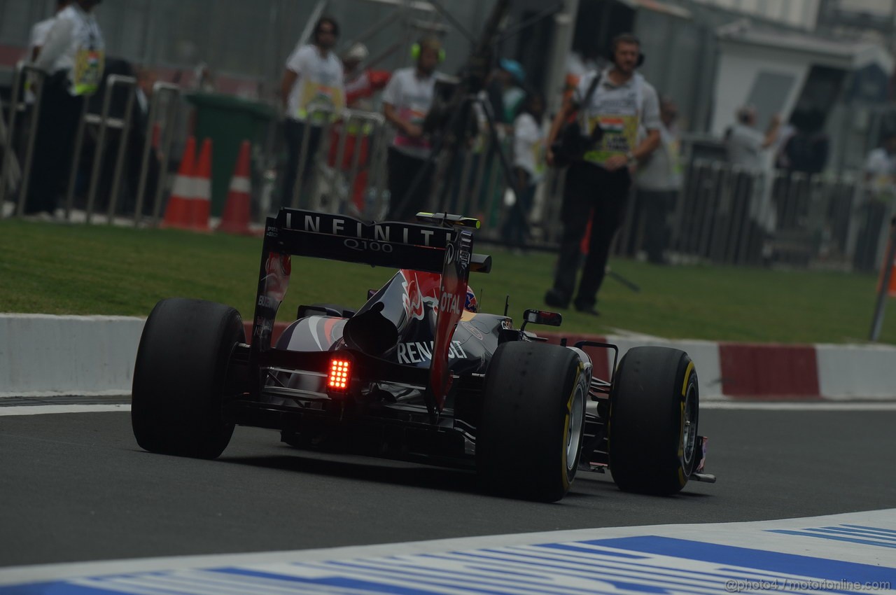 GP INDIA, 25.10.2013- Prove Libere 2: Mark Webber (AUS) Red Bull Racing RB9 