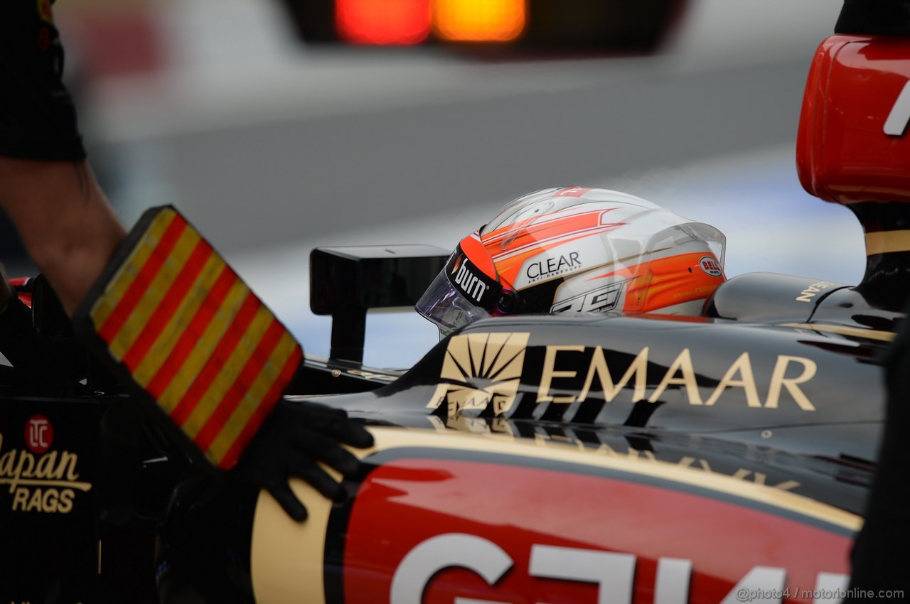 GP INDIA, 25.10.2013- Prove Libere 2: Romain Grosjean (FRA) Lotus F1 Team E21 