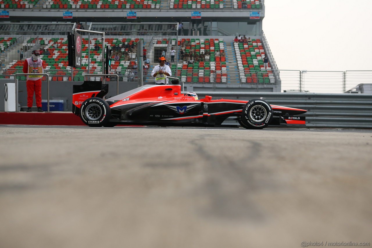 GP INDIA, 25.10.2013- Prove Libere 2: Jules Bianchi (FRA) Marussia F1 Team MR02 