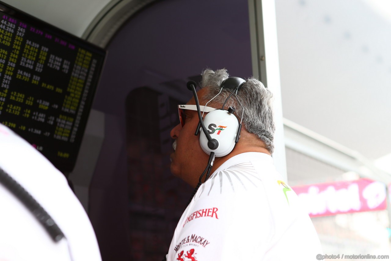 GP INDIA, 25.10.2013- Prove Libere 2: Vijay Mallya (IND) Sahara Force India F1 Team Owner 