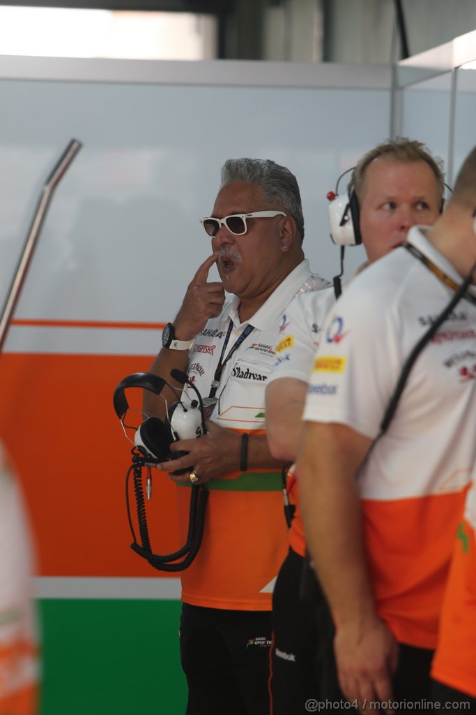 GP INDIA, 25.10.2013- Prove Libere 2: Vijay Mallya (IND) Sahara Force India F1 Team Owner 