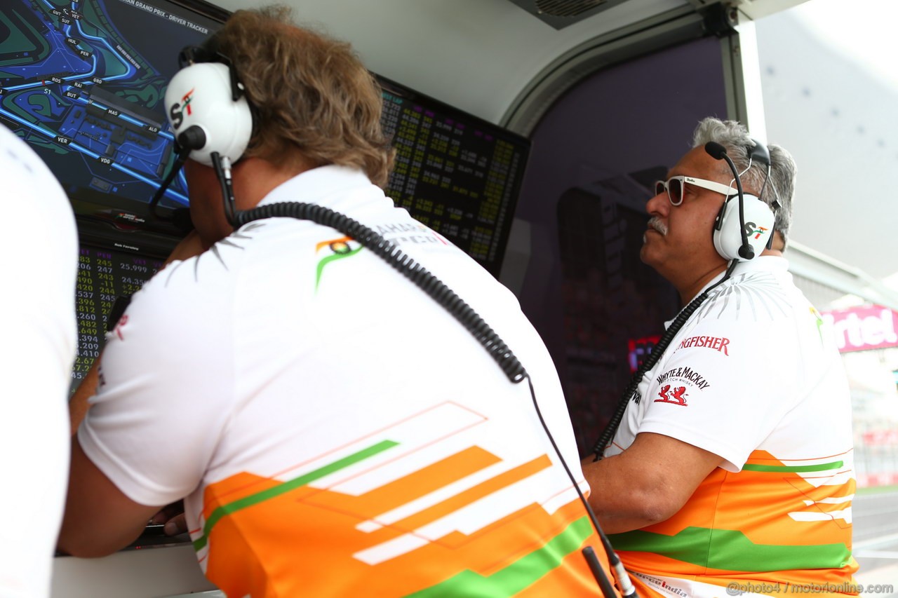 GP INDIA, 25.10.2013- Prove Libere 2: Vijay Mallya (IND) Sahara Force India F1 Team Owner 