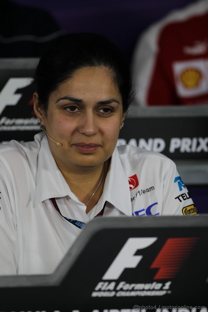 GP INDIA, 25.10.2013- Press Conference: Monisha Kaltenborn (AUT) Sauber Team Principal 