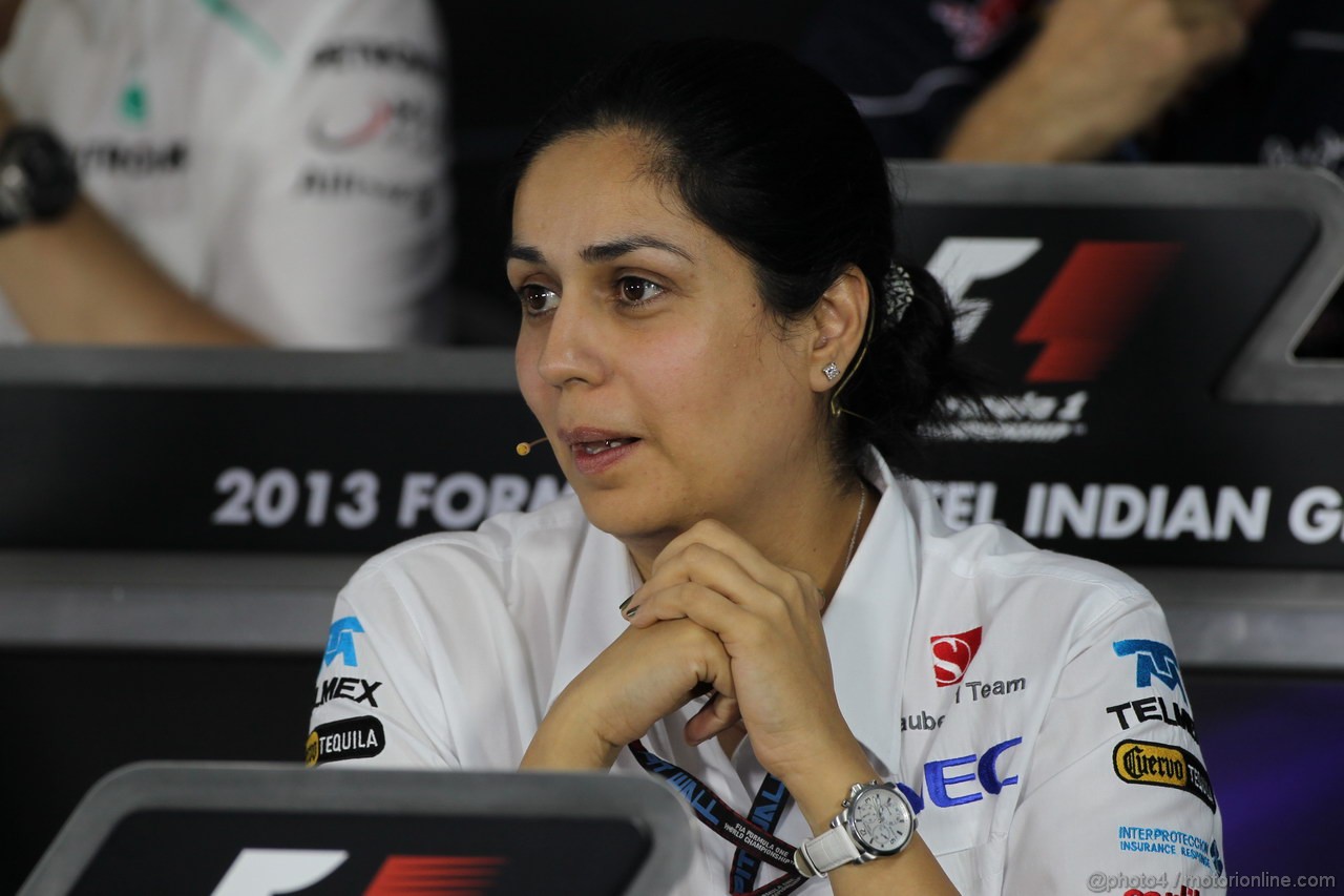 GP INDIA, 25.10.2013- Press Conference: Monisha Kaltenborn (AUT) Sauber Team Principal 