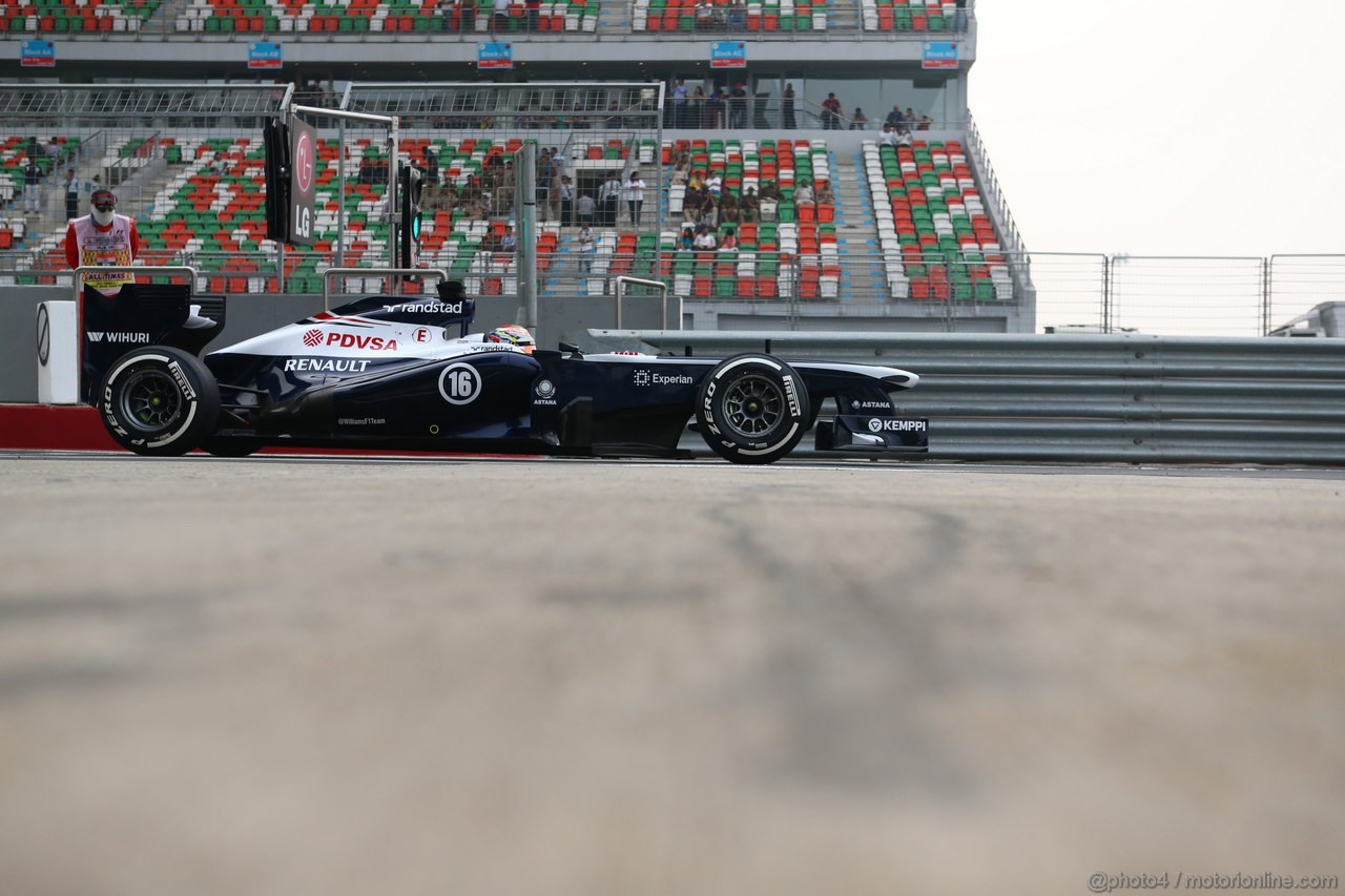GP INDIA, 25.10.2013- Prove Libere 2: Pastor Maldonado (VEN) Williams F1 Team FW35 
