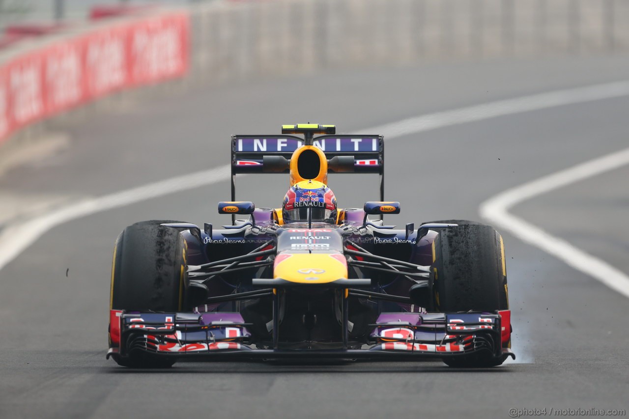 GP INDIA, 25.10.2013- Prove Libere 2: Mark Webber (AUS) Red Bull Racing RB9 