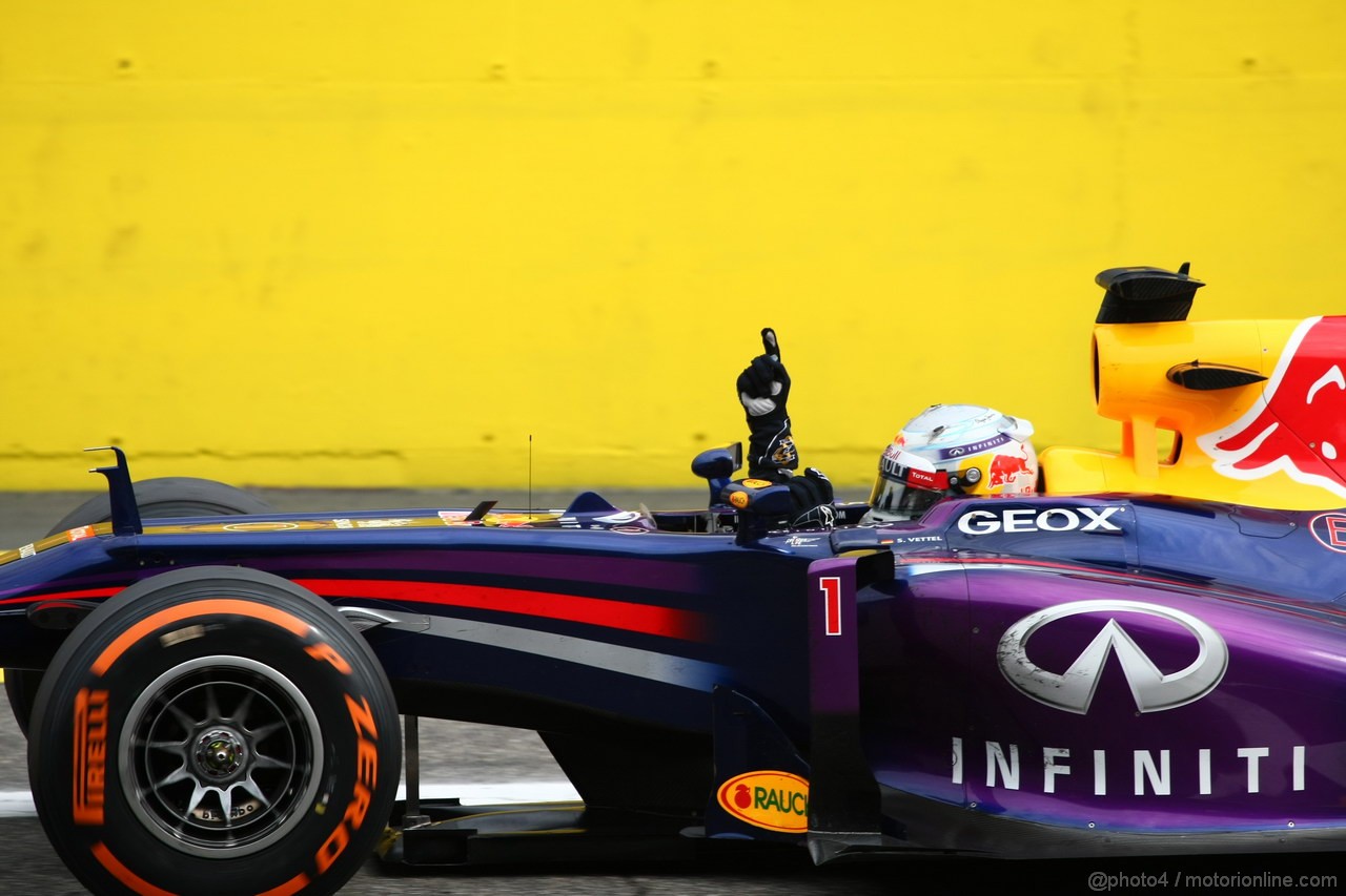 GP ITALIA, 08.09.2013- Gara, Sebastian Vettel (GER) Red Bull Racing RB9 win the race
