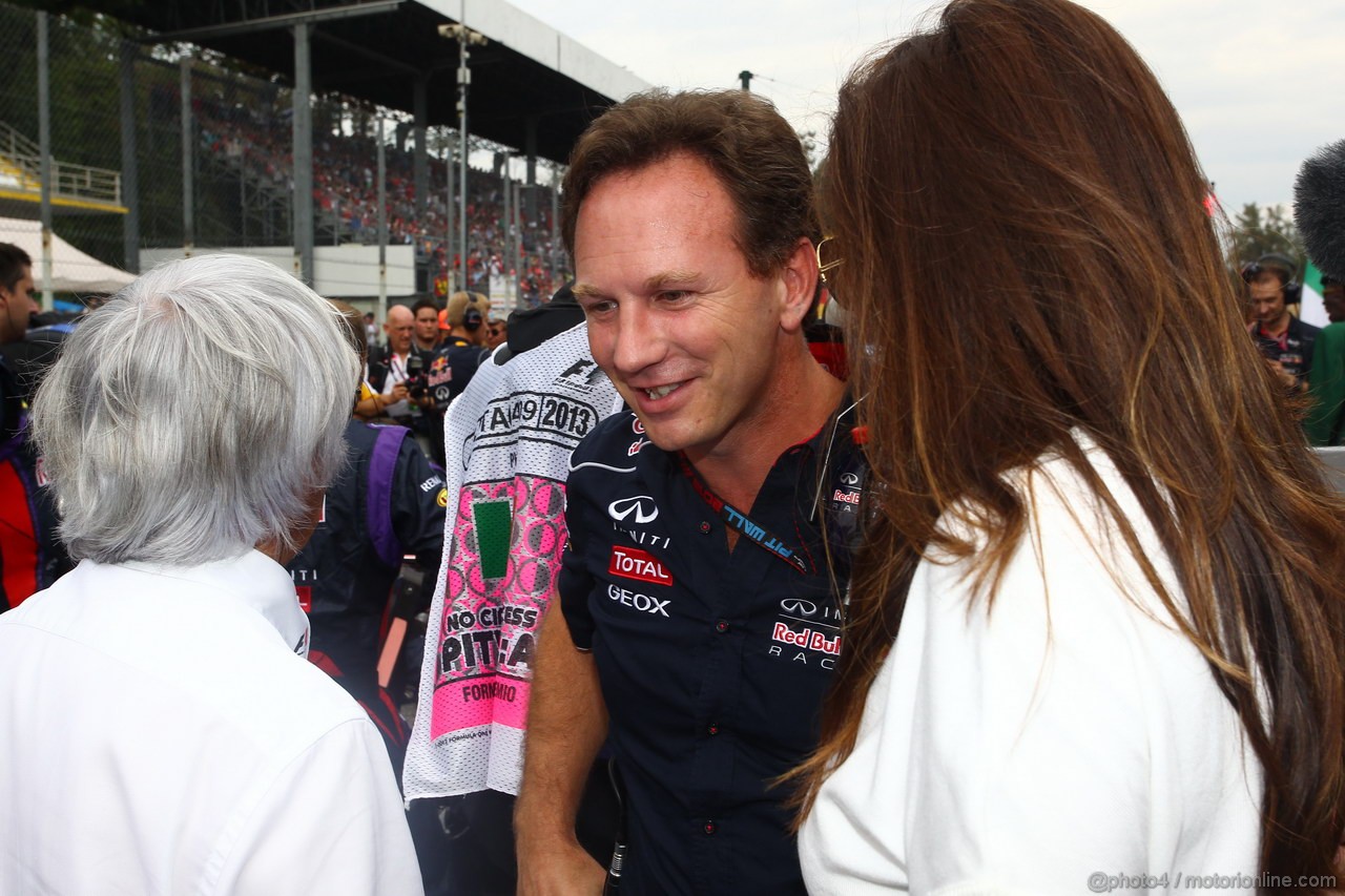 GP ITALIA, 08.09.2013- Bernie Ecclestone (GBR), President e CEO of Formula One Management e Christian Horner (GBR), Red Bull Racing, Sporting Director 