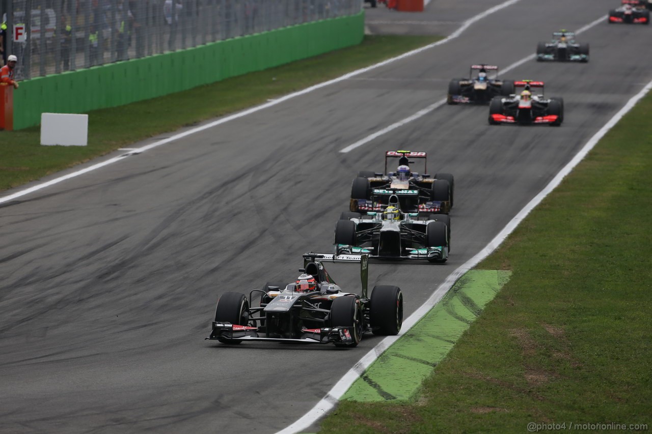 GP ITALIA, 08.09.2013- Gara, Nico Hulkenberg (GER) Sauber F1 Team C32