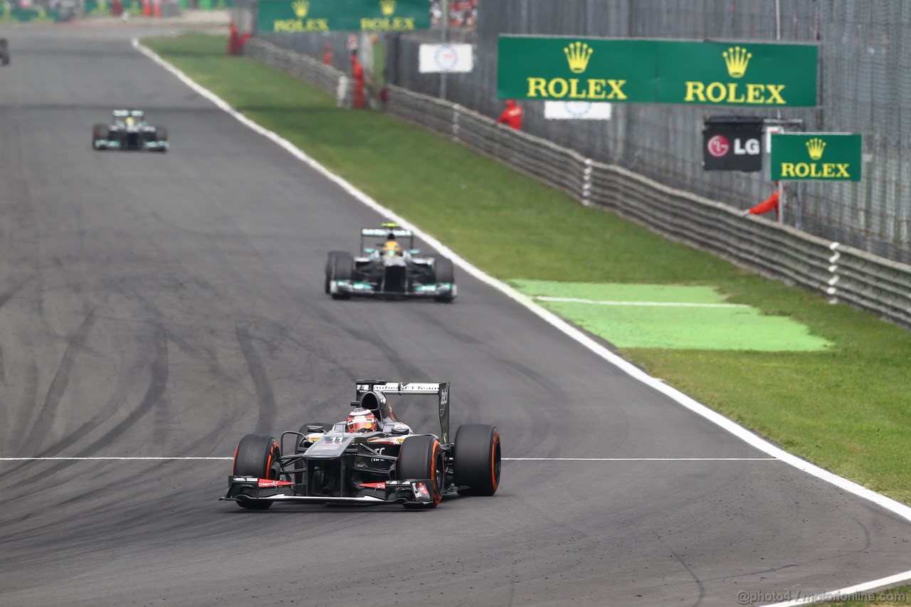 GP ITALIA, 08.09.2013- Gara, Nico Hulkenberg (GER) Sauber F1 Team C32