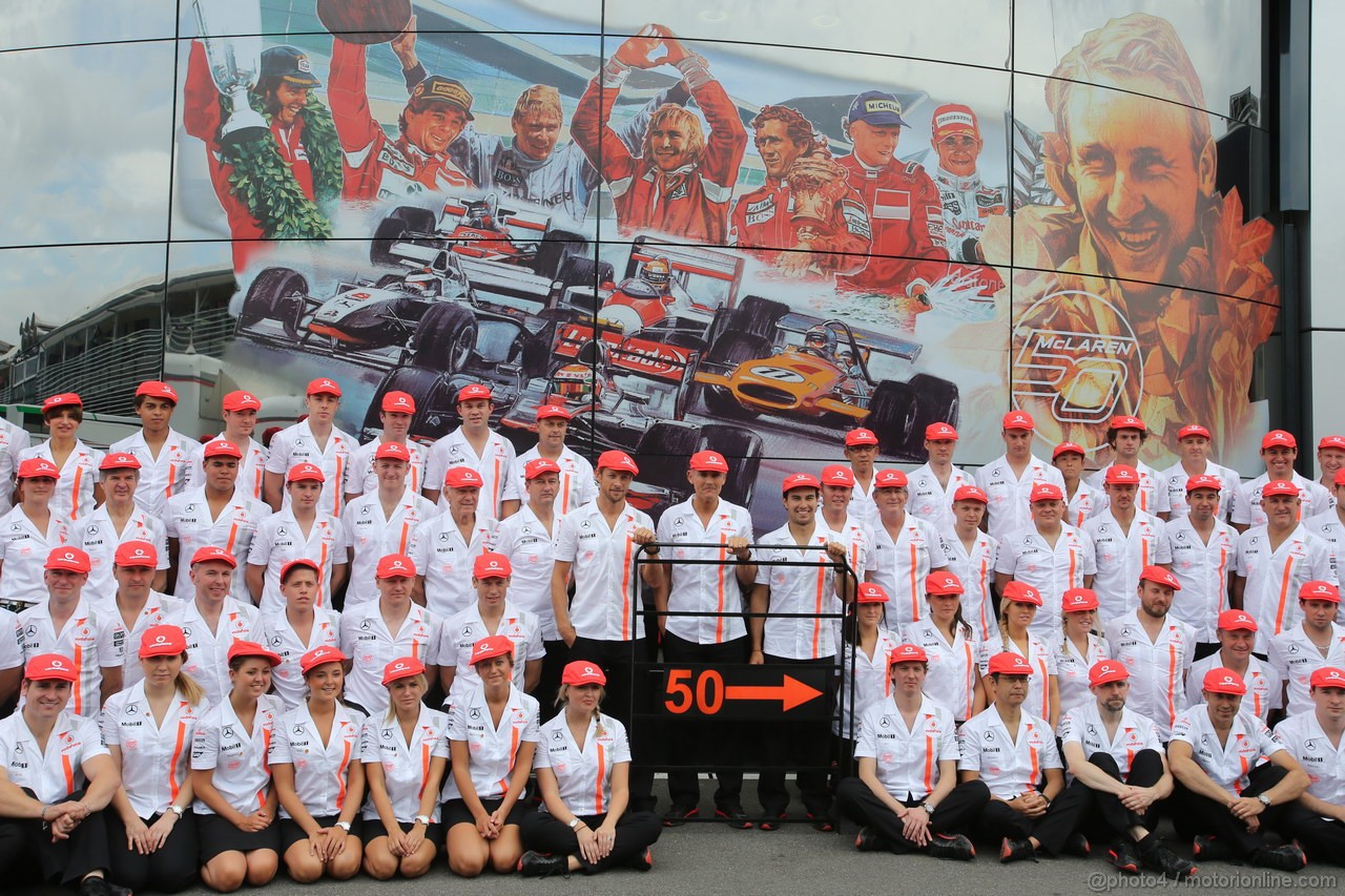 GP ITALIA, 08.09.2013- McLaren 50th birthdaty celebration