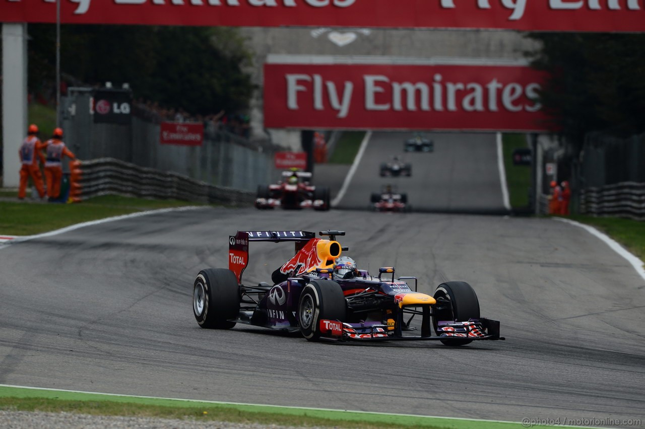 GP ITALIA, 08.09.2013- Gara, Sebastian Vettel (GER) Red Bull Racing RB9