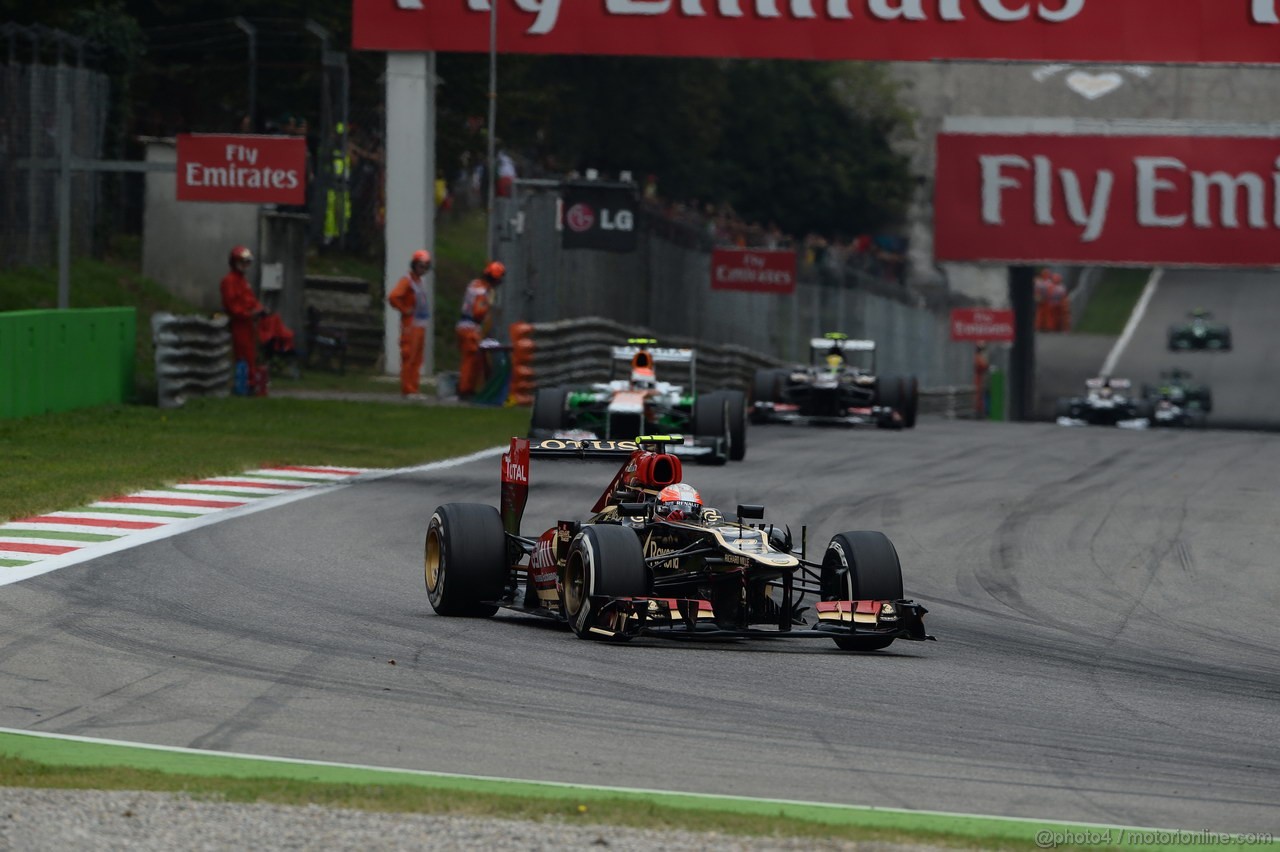 GP ITALIA, 08.09.2013- Gara, Romain Grosjean (FRA) Lotus F1 Team E213
