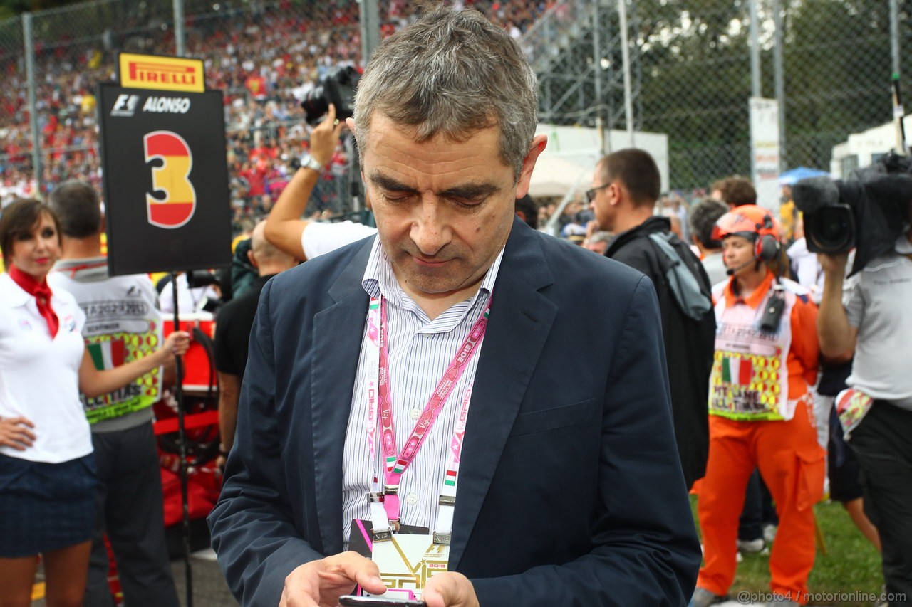 GP ITALIA, 08.09.2013- Actor Rowan Atkinson (Mr. Bean) 