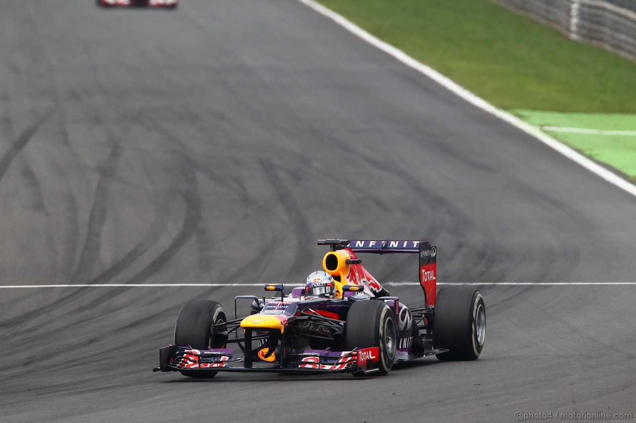 GP ITALIA, 08.09.2013- Gara, Sebastian Vettel (GER) Red Bull Racing RB9