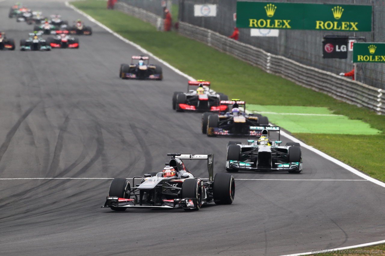 GP ITALIA, 08.09.2013- Gara, Nico Hulkenberg (GER) Sauber F1 Team C32