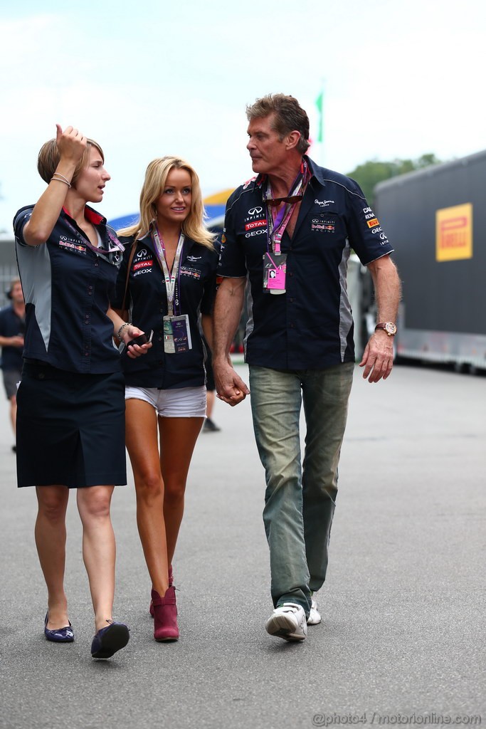 GP ITALIA, 08.09.2013- David Hasselhoff (USA) Actor with girlfriend Hayley Roberts (GBR)