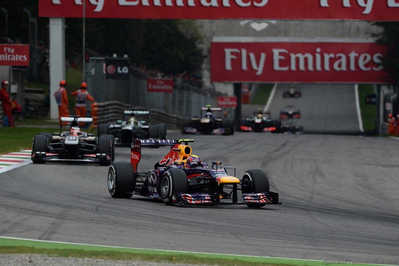 GP ITALIA, 08.09.2013- Gara, Mark Webber (AUS) Red Bull Racing RB9