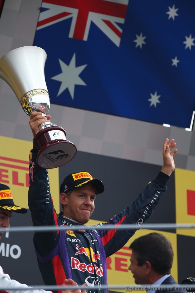GP ITALIA, Podium: Sebastian Vettel (GER) Red Bull Racing RB9 (vincitore) 