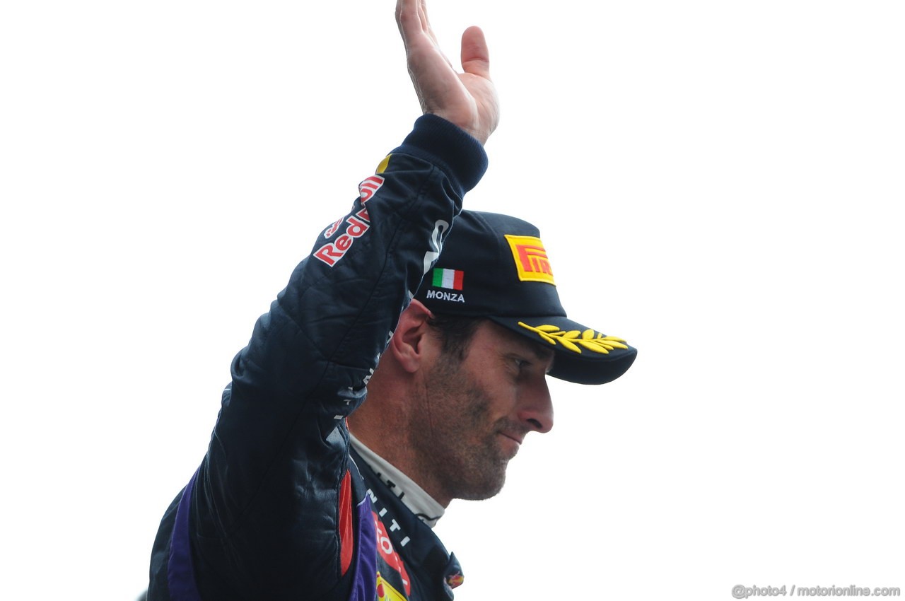 GP ITALIA, Podium: Mark Webber (AUS) Red Bull Racing RB9 (terzo)
