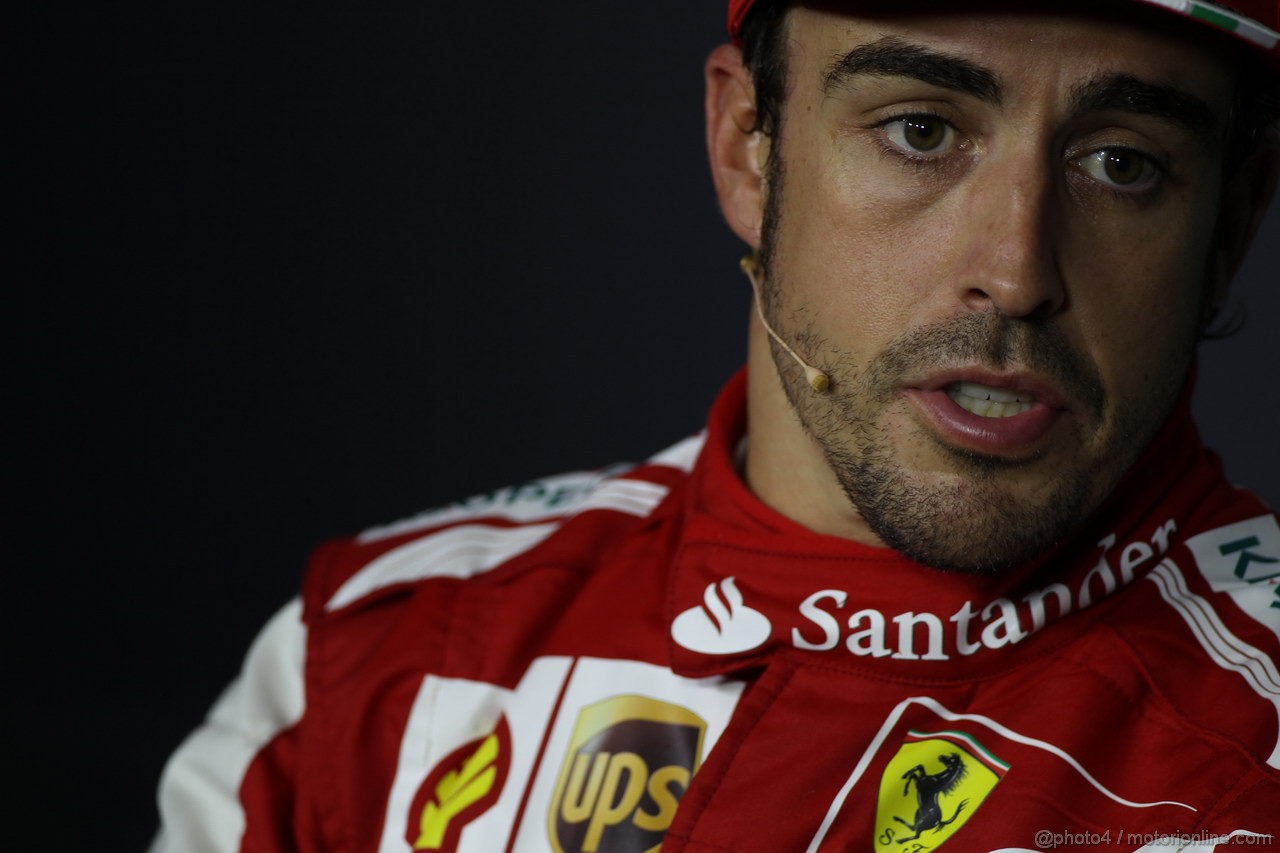 GP ITALIA, Press conferene: Fernando Alonso (ESP) Ferrari F138 (secondo)