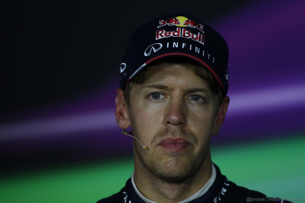 GP ITALIA, Conferenza Stampa: Sebastian Vettel (GER) Red Bull Racing RB9 (vincitore) 