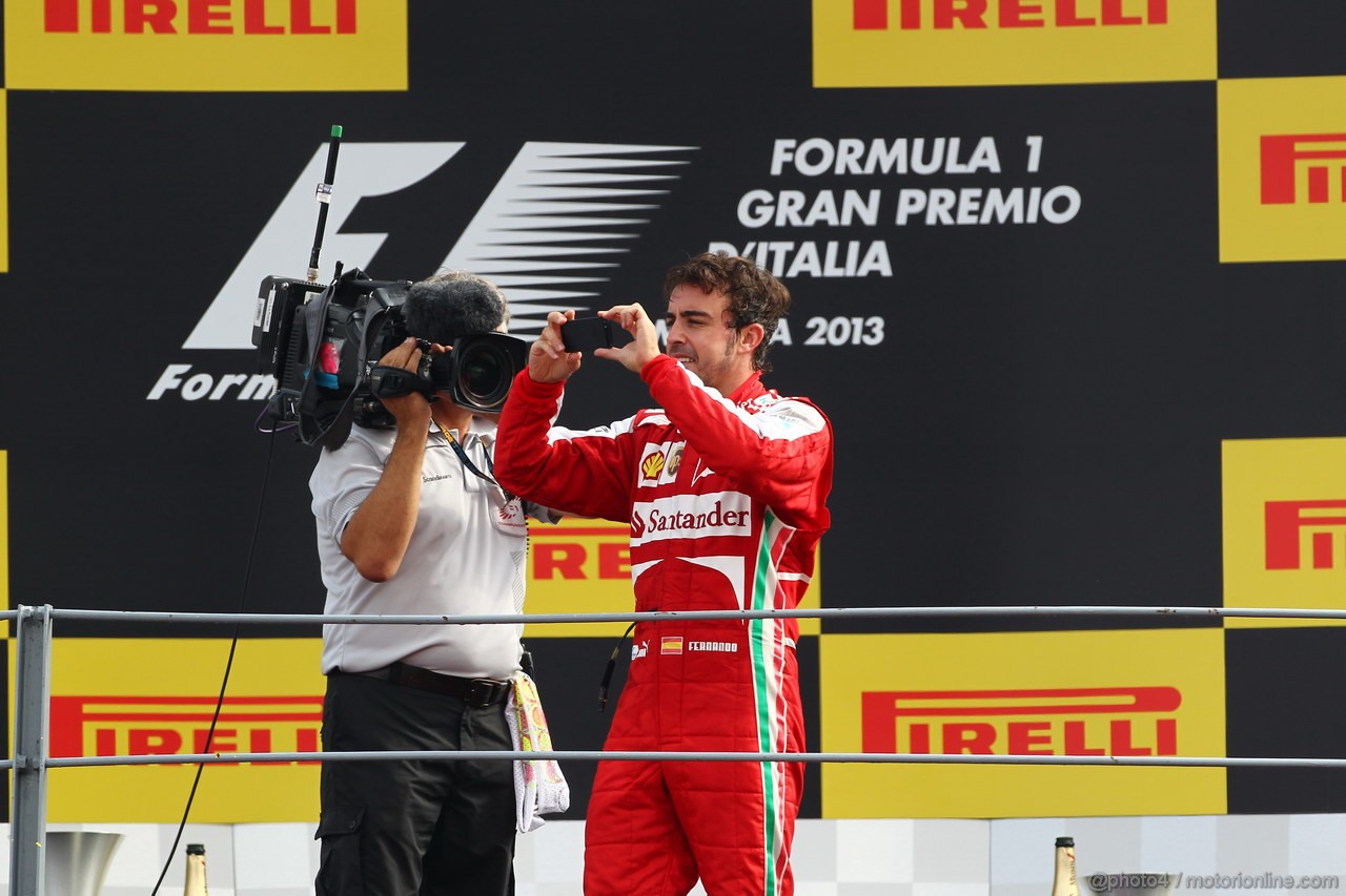 GP ITALIA, Podium: Fernando Alonso (ESP) Ferrari F138 (secondo)