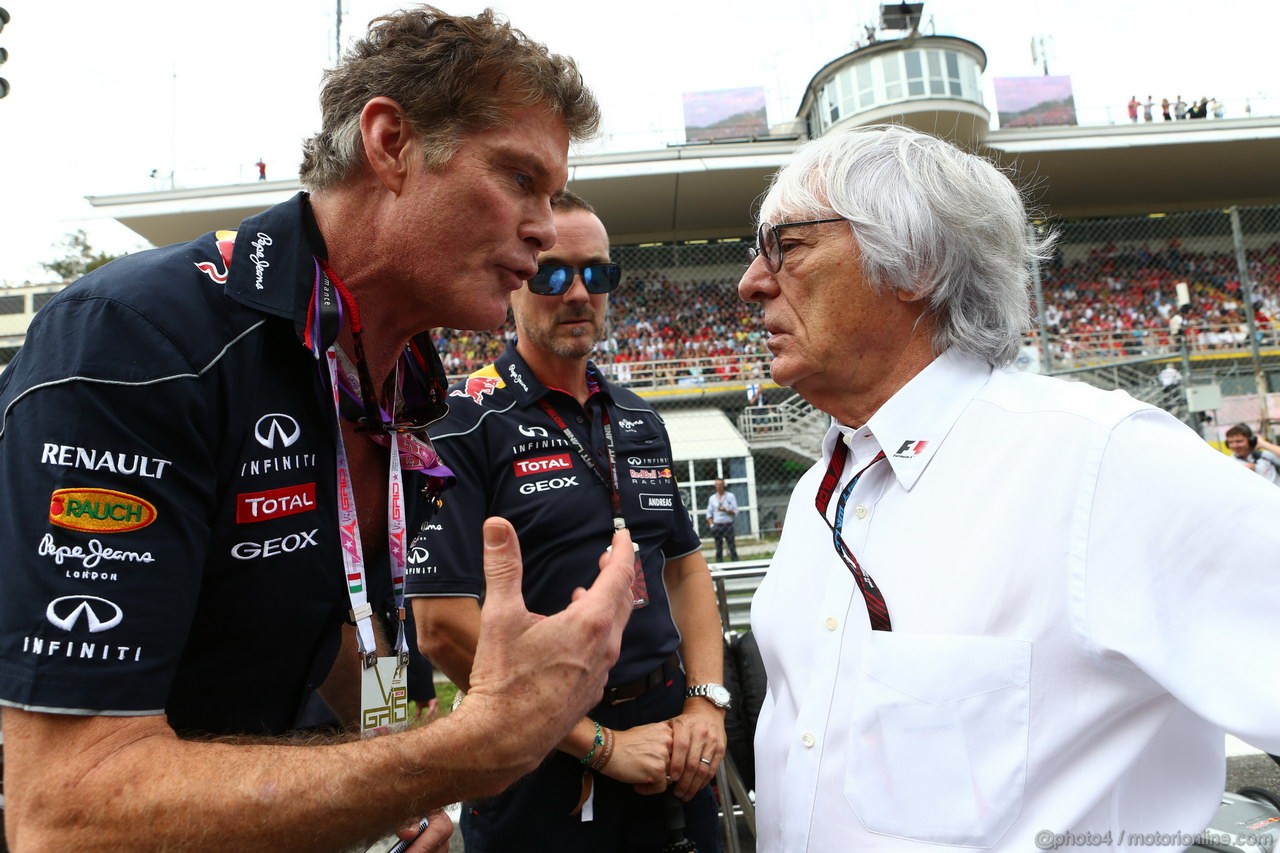 GP ITALIA, David Hasselhoff (USA) actor e Bernie Ecclestone (GBR), President e CEO of Formula One Management
