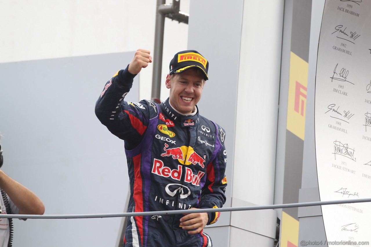 GP ITALIA, Podium: Sebastian Vettel (GER) Red Bull Racing RB9 (vincitore) 