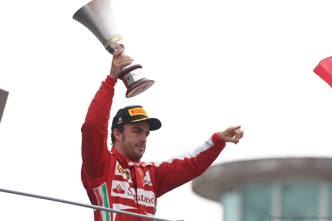 GP ITALIA, Podium: Fernando Alonso (ESP) Ferrari F138 (secondo)