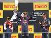 GP ITALIA, 08.09.2013- The Podium, winner Sebastian Vettel (GER) Red Bull Racing RB9, 2nd Fernando Alonso (ESP) Ferrari F138, 3d Mark Webber (AUS) Red Bull Racing RB9
