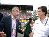 GP ITALIA, 08.09.2013- Actor Rowan Atkinson (Mr. Bean) with Toto Wolff (AUT) Sporting Director Mercedes-Benztw