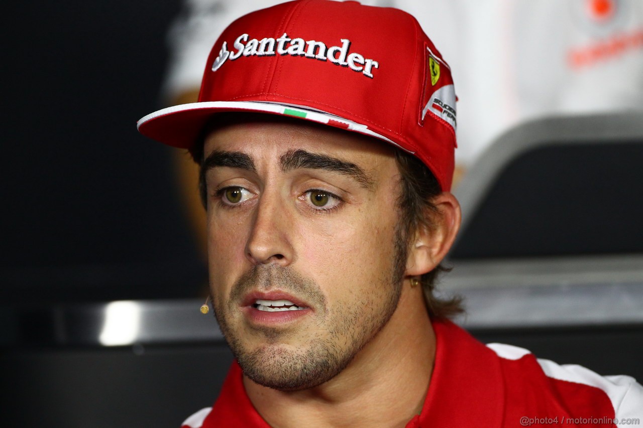 GP ITALIA, 05.09.2013-  Giovedi' Press Conference, Fernando Alonso (ESP) Ferrari F138