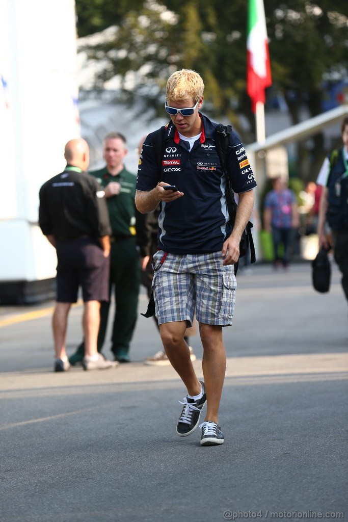 GP ITALIA, 07.09.2013- Sebastian Vettel (GER) Red Bull Racing RB9