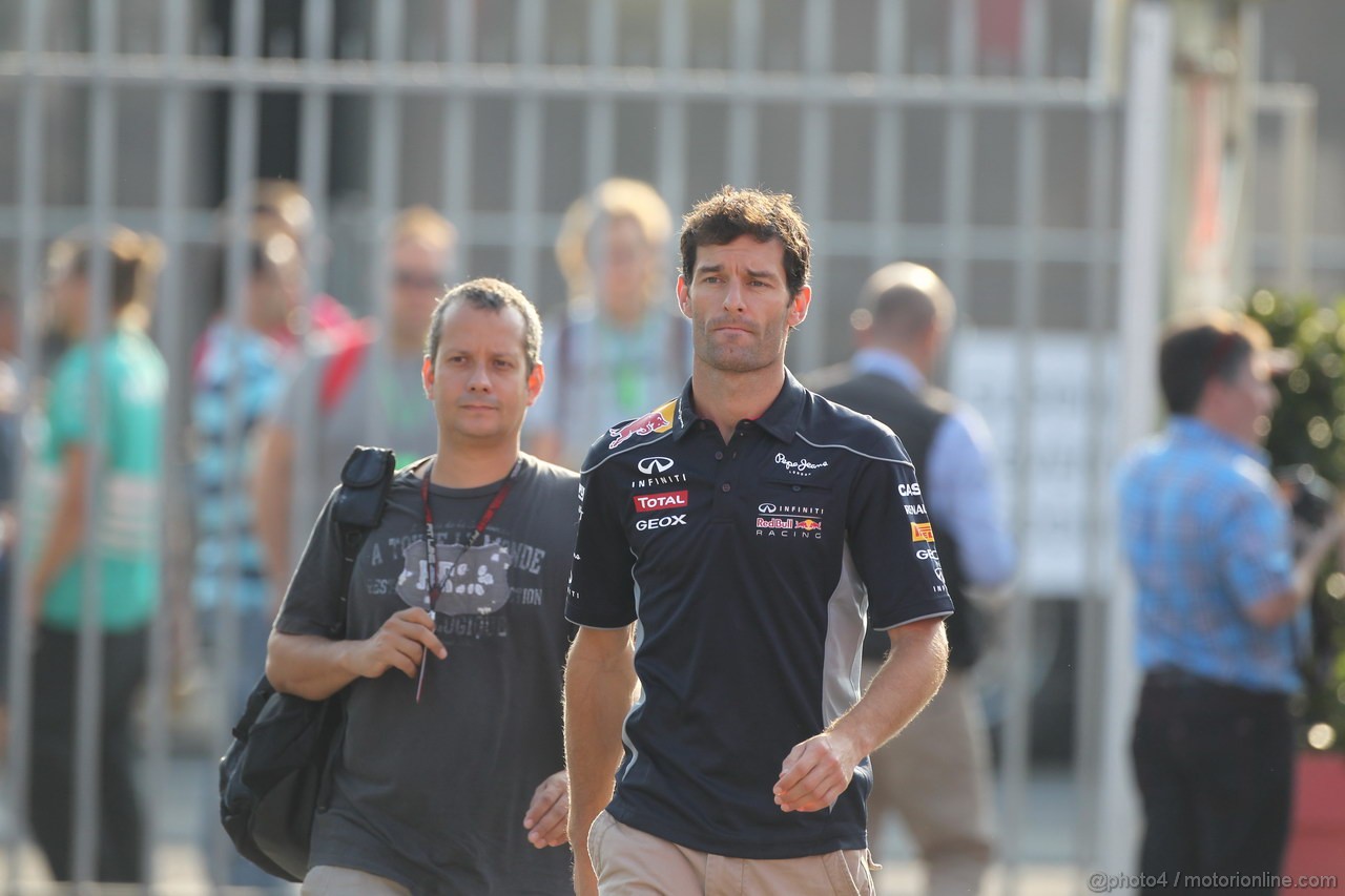 GP ITALIA, 07.09.2013- Mark Webber (AUS) Red Bull Racing RB9