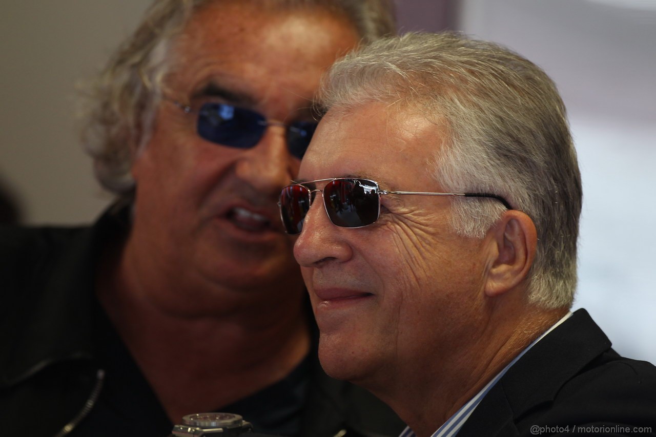 GP ITALIA, 07.09.2013- Free practice 3, Flavio Briatore (ITA)  with Piero Ferrari (ITA)