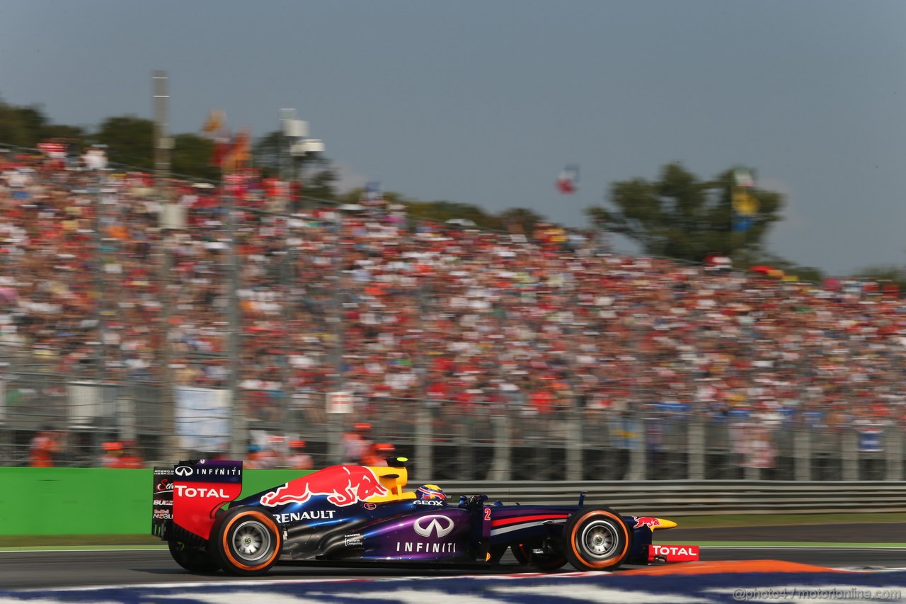 GP ITALIA, 07.09.2013- Free practice 3, Mark Webber (AUS) Red Bull Racing RB9