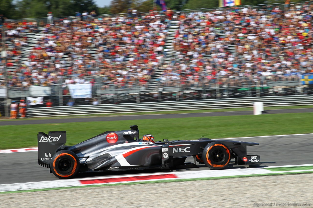 GP ITALIA, 07.09.2013- Free practice 3, Nico Hulkenberg (GER) Sauber F1 Team C32